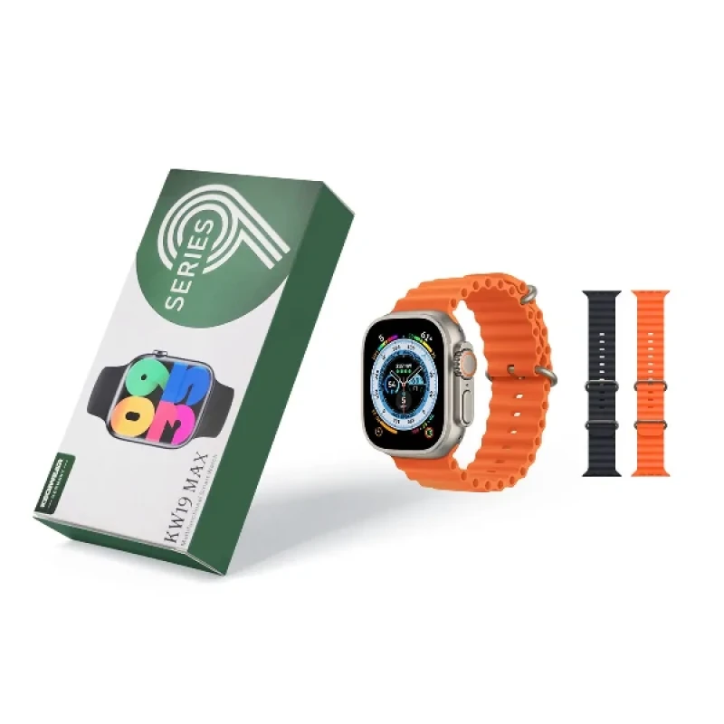 Keqiwear KW19 Max Smart Watch - 2.5D Curve Infinity Display with Double Strap Multifunctional Series 9 Smartwatch