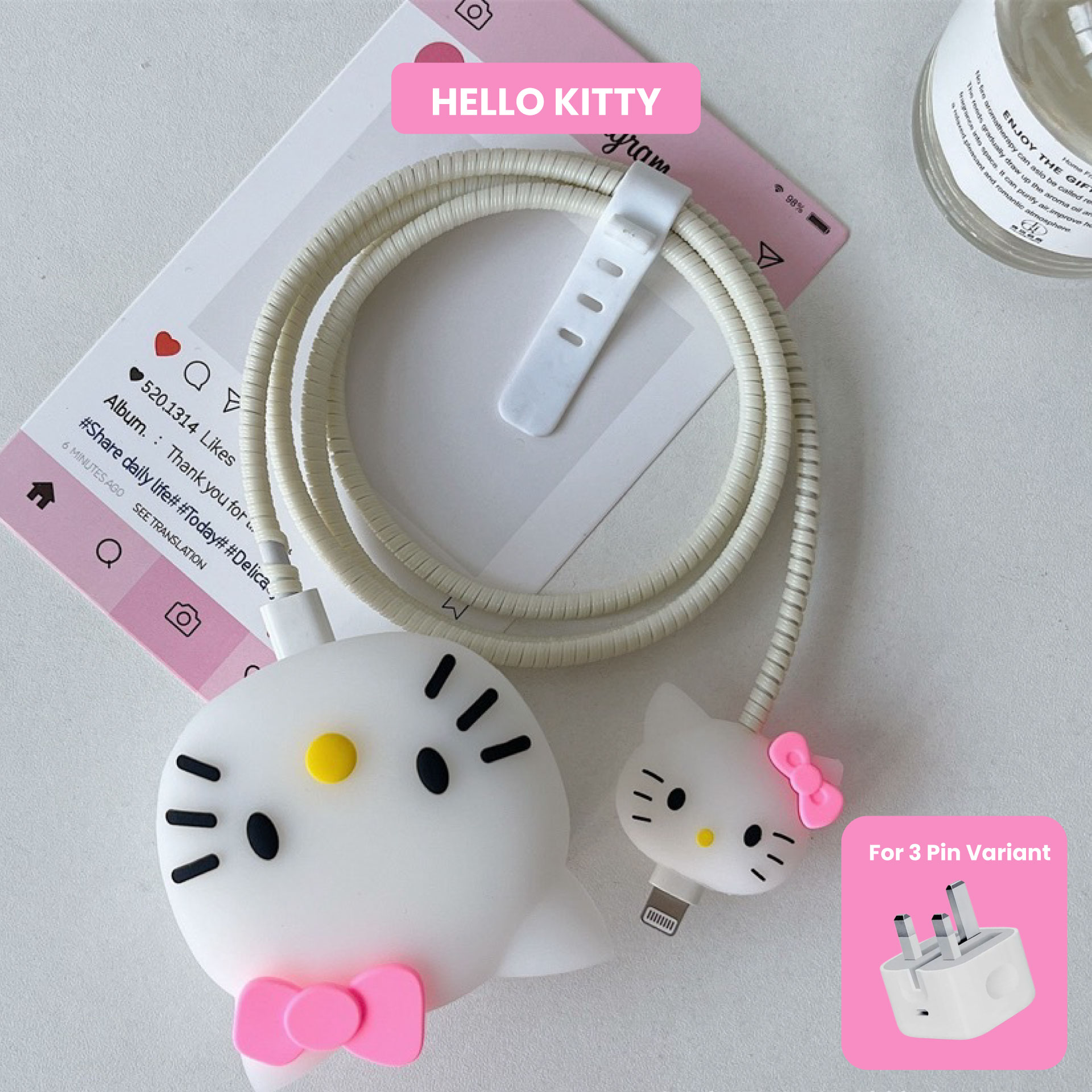 3pin Charger Protector Case