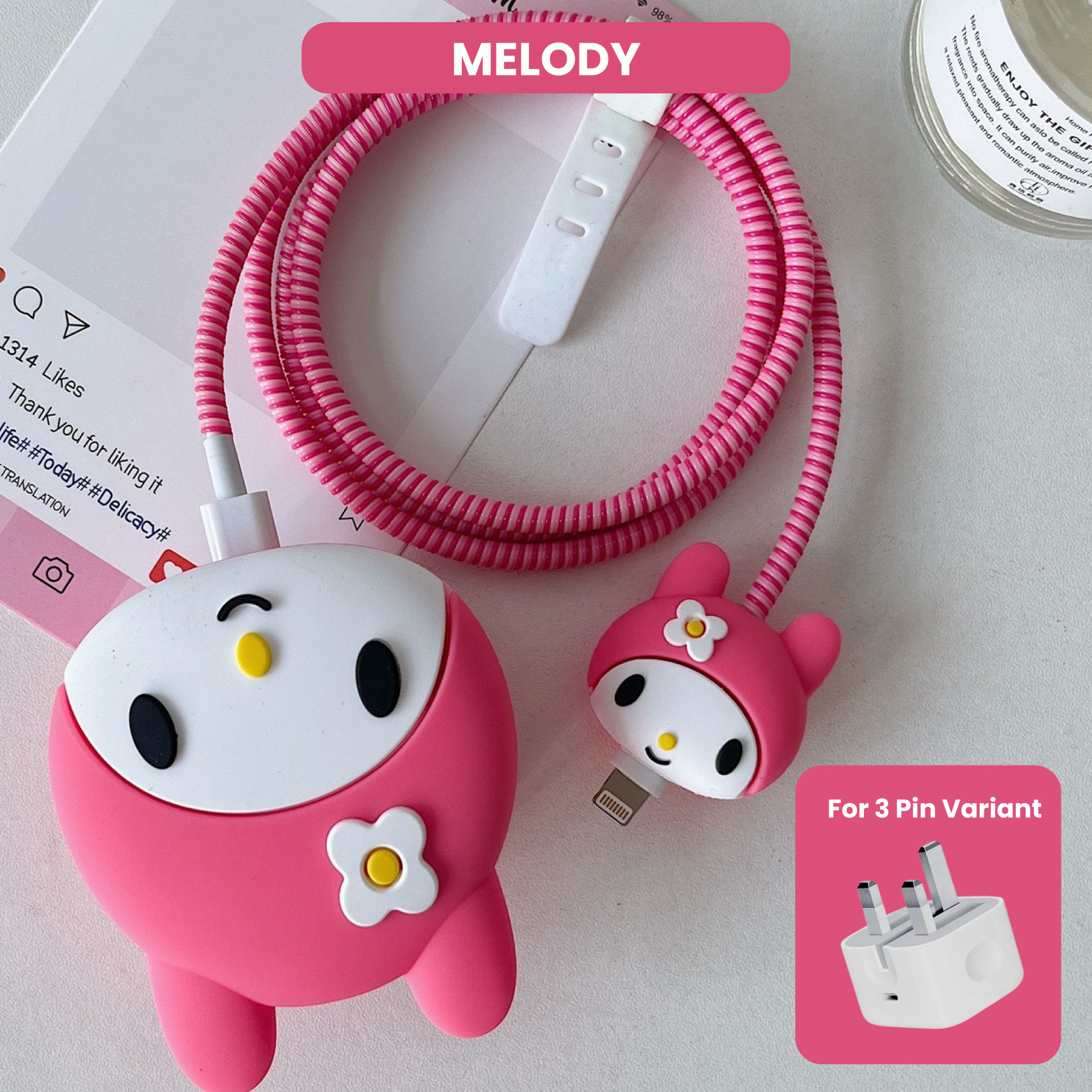 3pin Charger Protector Case